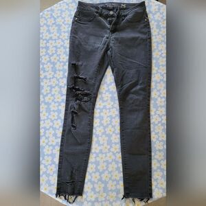 Size 27 NOISY MAY Distressed Black Women Jeans